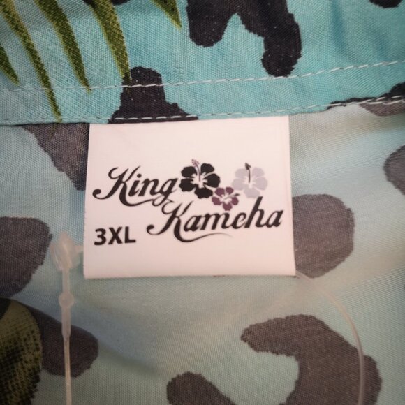 NWT King Kameha Men's Hawaii Print Size 3XL Button Front Shirt - Picture 3 of 9